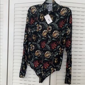 Wolford Floral Long Sleeve Women's Bodysuit